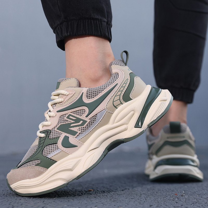 Carefully selected New Balance American fashion brand thick-soled dad shoes for men, spring/summer mesh height-increasing NB lightweight sports casual shoes