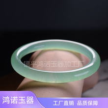 冰种玉石手镯女款玉镯 翡翠玉石手镯 叮当镯直播款镯子批发