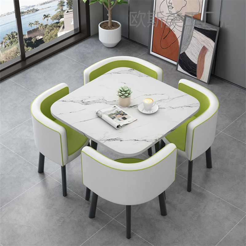 사각 인조 대리석 내부 연한 녹색