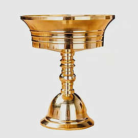 黄铜方口灯供佛寺庙佛堂酥油灯固体液体两用长明灯寺庙供灯