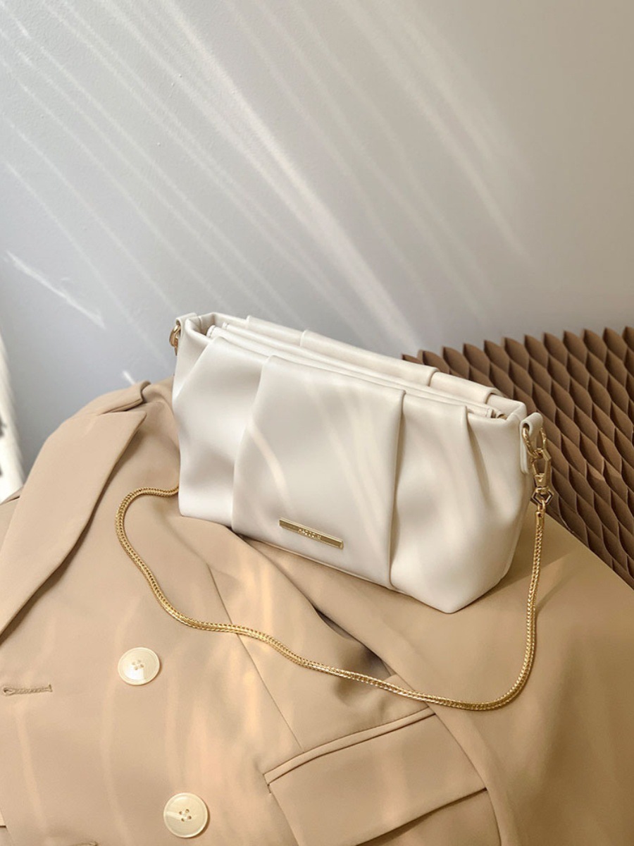 MK DA light luxury high-end exquisite dumpling cloud women's bag 2024 new chain bag genuine leather shoulder crossbody bag