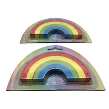 超大号加粗方异形彩虹人行道易擦工业无尘街头木材钢管彩色白色粉