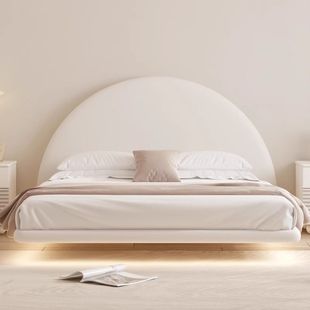 French Cream Style Children's Suspension Bed Girl's Princess Bed Leather Bed Boy's Small Bed Single Small Apartment Modern Simple