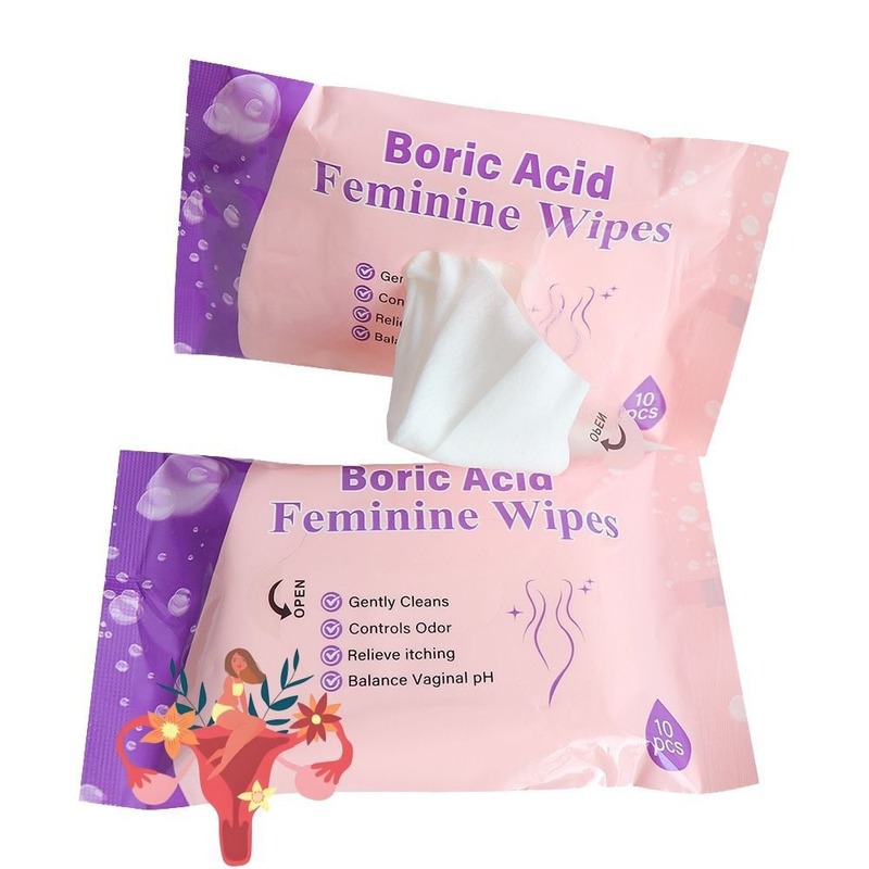 Boric Acid Feminine Wipes Balance Healthy PH硼酸湿巾跨境清洁|undefined