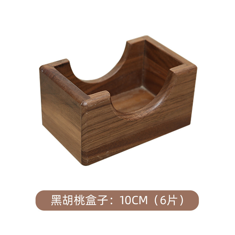 10cm 블랙 호두나무 수납박스 (6개, 코스터 제외)
