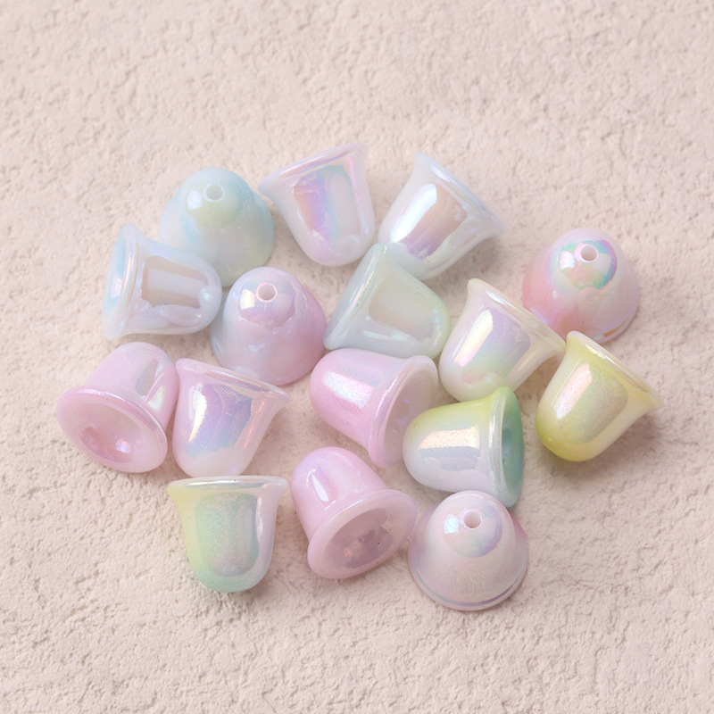 亚克力仿马贝铃铛花铃珠子散珠diy饰品配件串珠隔珠耳环手作材料