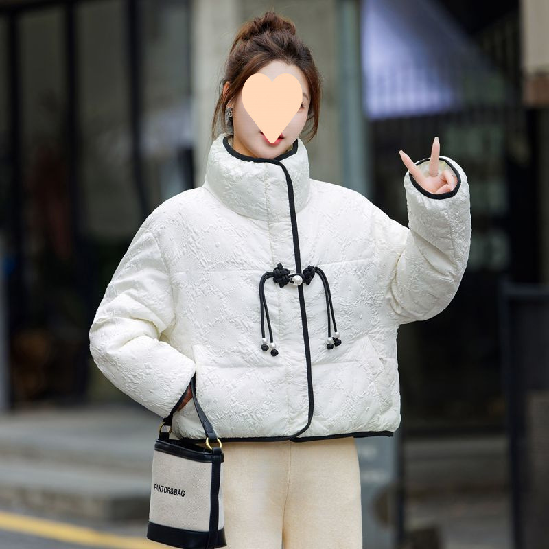 New Chinese style down cotton jacket for women 2025 winter short thickened warm small cotton jacket