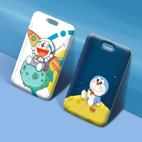Animation Doraemon card holder wholesale student meal card school brand silicone work permit access card holder factory brand protective cover