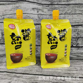厂家大酱包装袋食品液体包装袋自立吸嘴八边封袋异形吸嘴袋