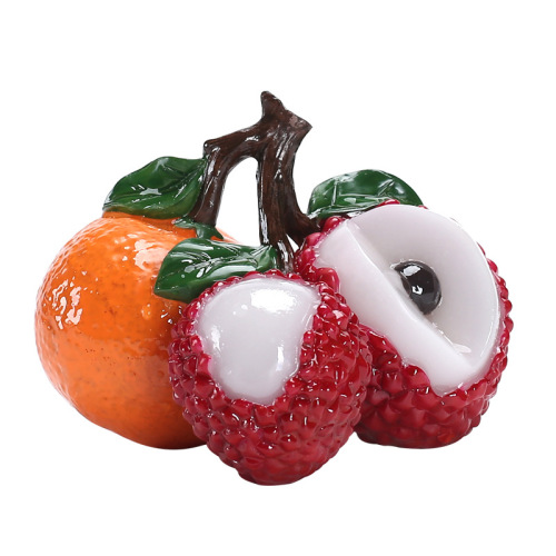 Color-changing tea pet with auspicious meaning, suitable for home decoration, creative tea accessories, inspirational lychee and tangerine-themed gifts