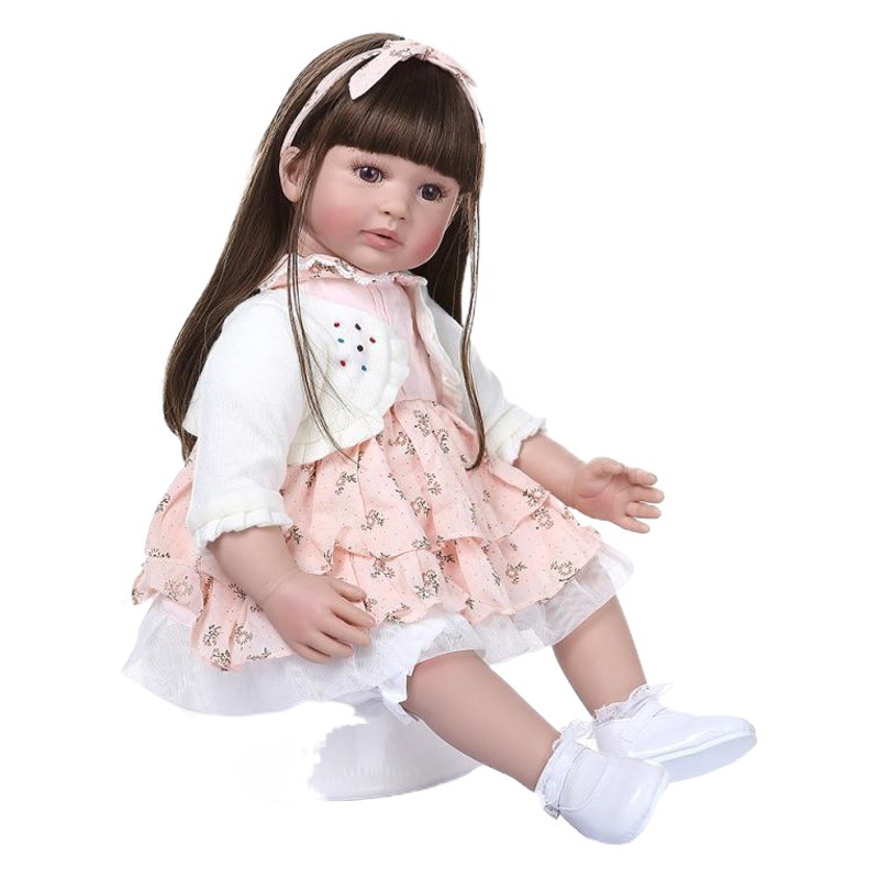 NPK nuevo pelo largo reborn niño princesa muñeca hermosa falda niñas como para acompañar Juguetes