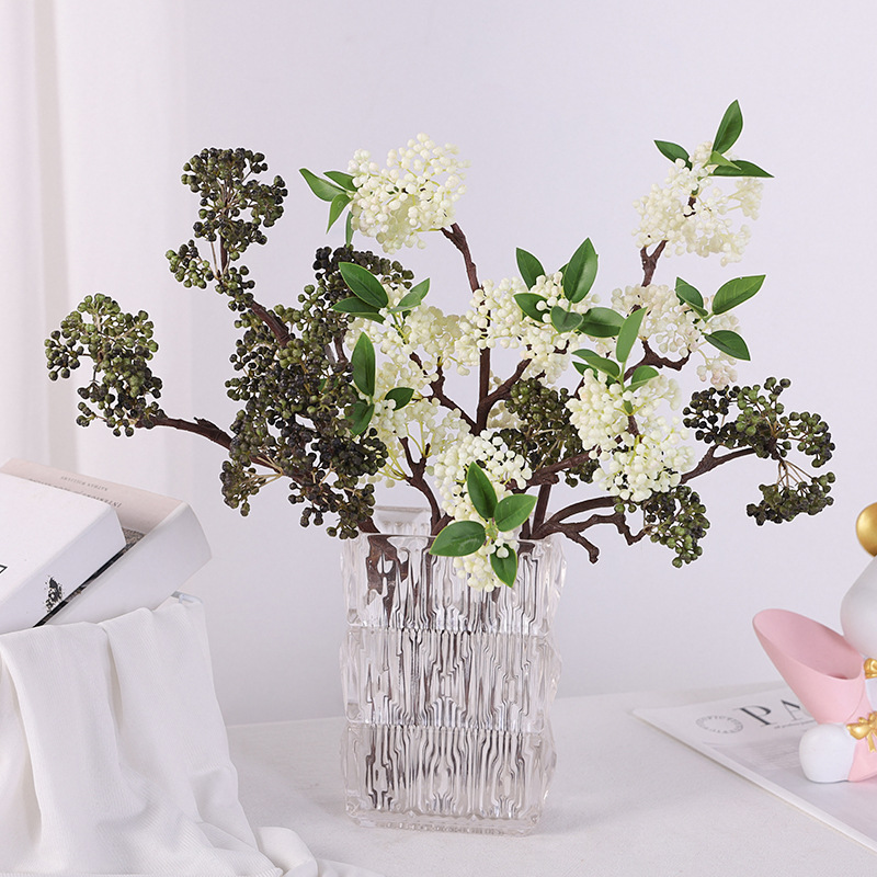 仿真发财果 豆豆果 家居客厅软装饰工程富贵果酒店摆件浆果假果实