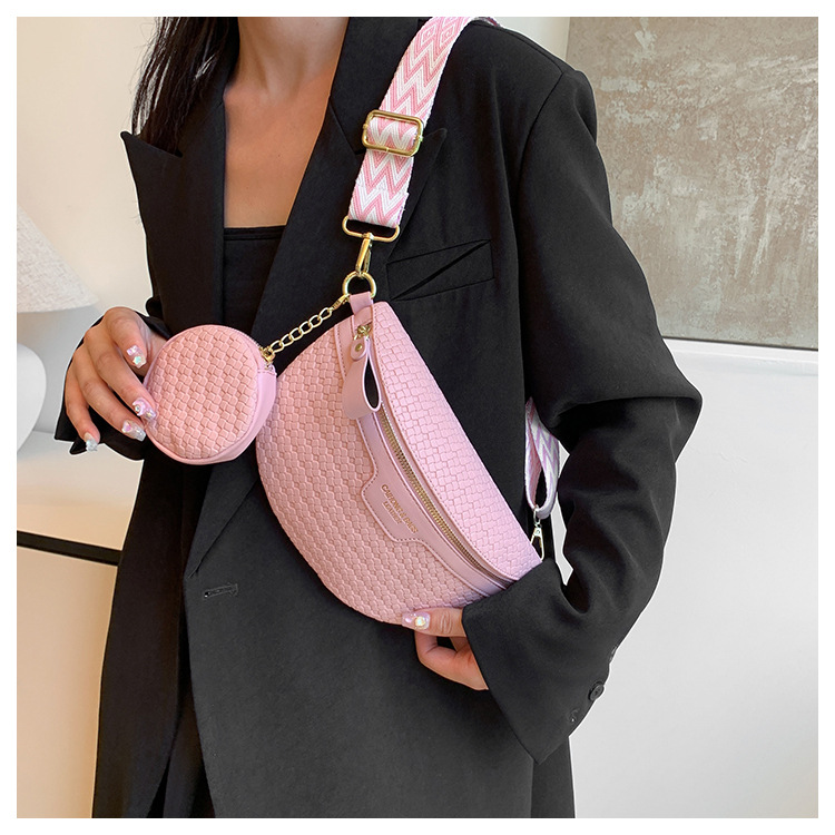 456g Weight Polyester Lining Material Zipper Closure Type Single Shoulder Strap Strap Type Fanny Pack Bags Type Daily Occasion Pu Leather Material Solid Color Pattern All Seasons Season Women's Gender Streetwear Style Semicircle Shape Women's Pu Leather Solid Color Streetwear Semicircle Zipper Fanny Pack 11