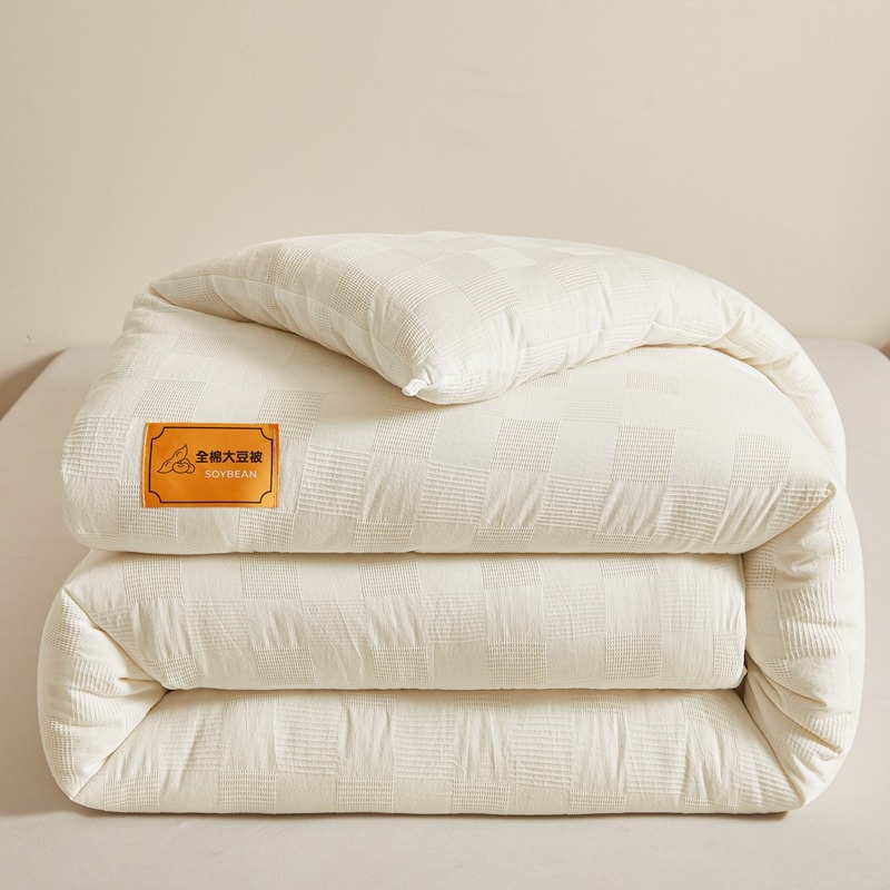 Class a All-Cotton Jacquard Soybean Quilt with 30% Soybean Fiber, Waffle Quilt Core, Summer Quilt, Spring and Autumn Cotton Quilt, Thin Quilt