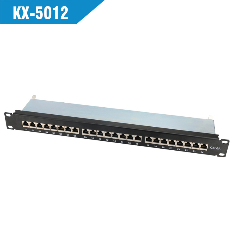 24口镀锌板屏蔽超六类配线架(KX-5012)