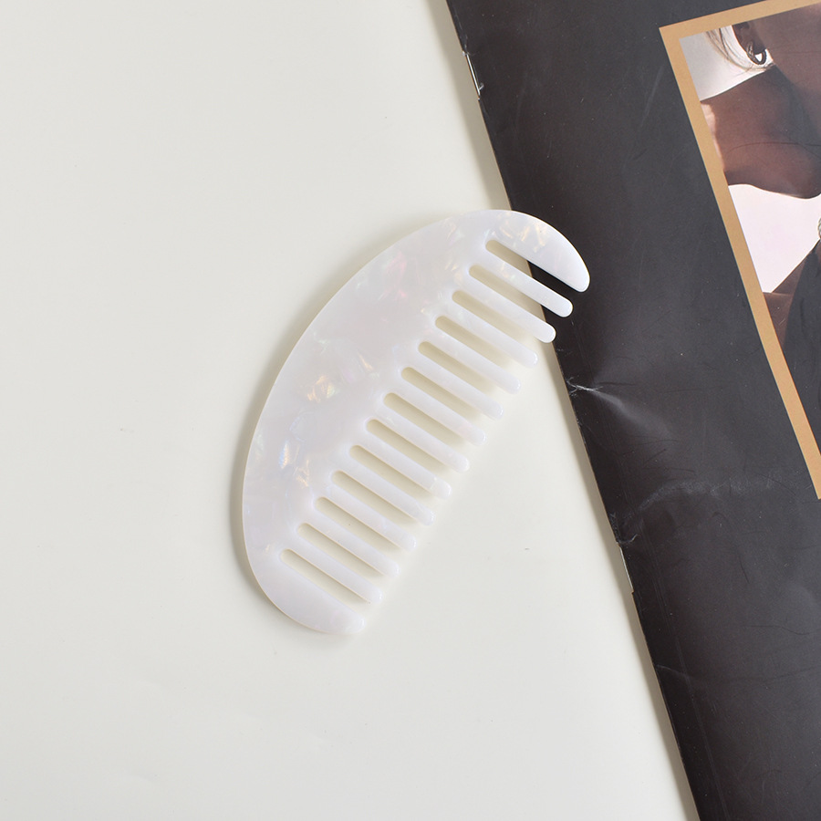 Peine del pelo popular de Europa y América Amazon transfronteriza Venta caliente Placa de acetato peine anti-estática marbling peine del pelo floral