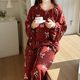 2025 New Cotton Silk Home Clothes Round Neck suit Long Sleeve Trousers plus size Retro Loose Spring and Summer Thin Cotton Pajamas