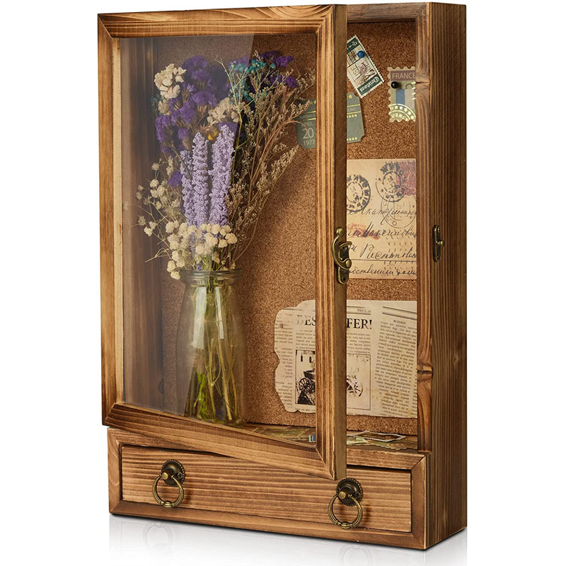 Wooden Wall Decoration Frame Shadow Box Frame Display Storage Box Bill Souvenir Medal Storage Rack