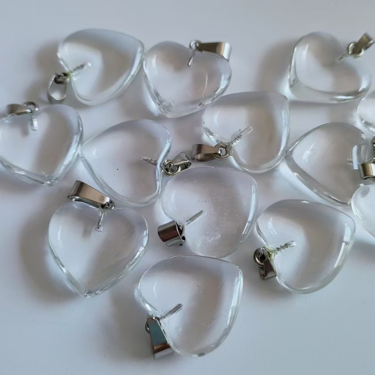 Cruz-frontera piedra natural amor colgante 20mm cristal Ágata en forma de corazón colgante melocotón corazón COLLAR COLGANTE accesorios de la joyería