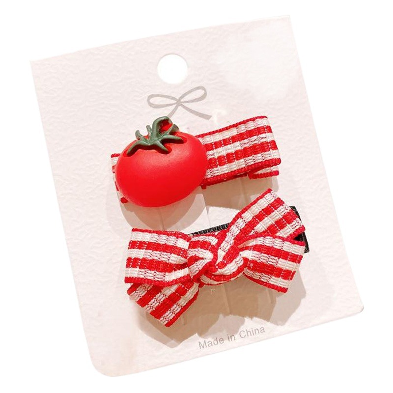 Nuevos accesorios para el cabello del bebé Bangs clip de horquilla para niñas clip de tocado a cuadros arco cartón traje horquilla para niños