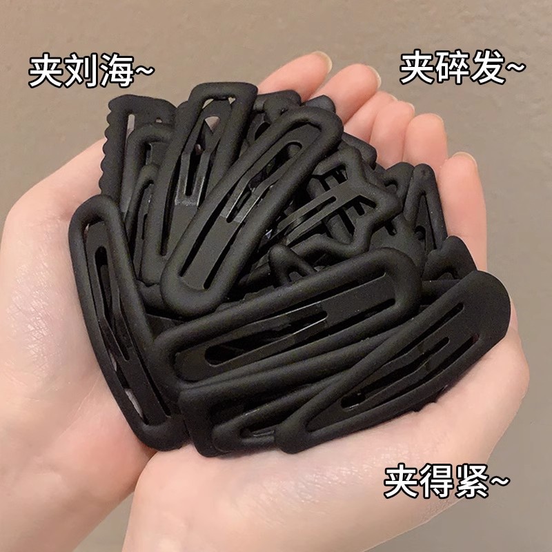 Clips de cabello negro simple lateral buquete clips de cabello mujer cabeza trasera artefacto acabado clips de cabello frente clips de cabello