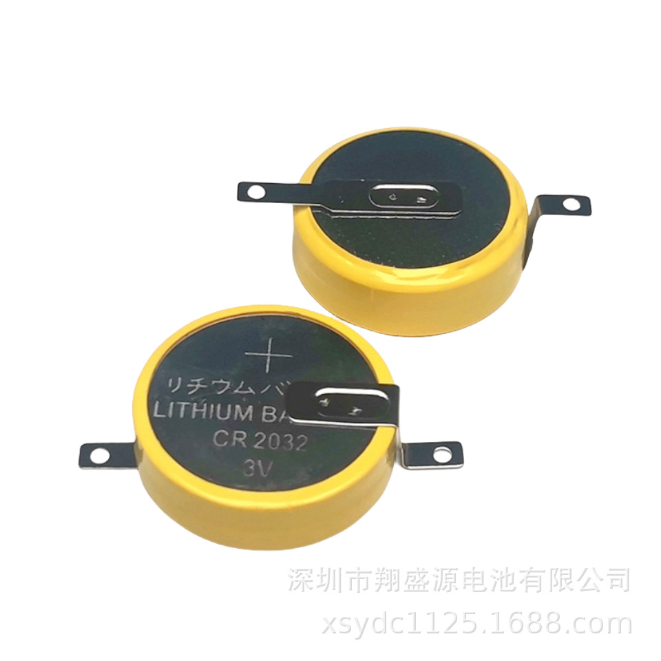 源头厂家全新CR2032串联两粒组合6V贴片焊脚电池180°贴片CR2032