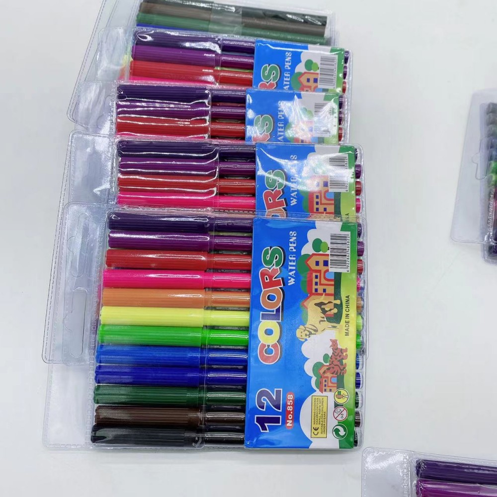 Acuarela pluma de color único conjunto de 12 colores al por mayor de gran capacidad para estudiantes de arte primaria pintura graffiti pintura al por mayor