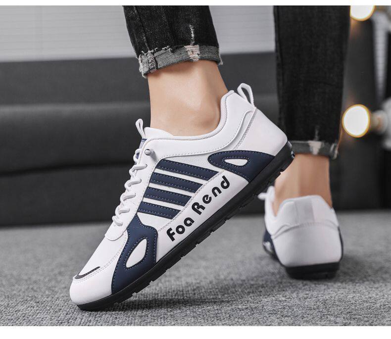 Giày lười nam da tổng hợp cổ thấp, đế cao su chống trơn trượt, thoáng khí, kiểu mới — 3118 màu trắng, 3118 màu đen chi tiết 3