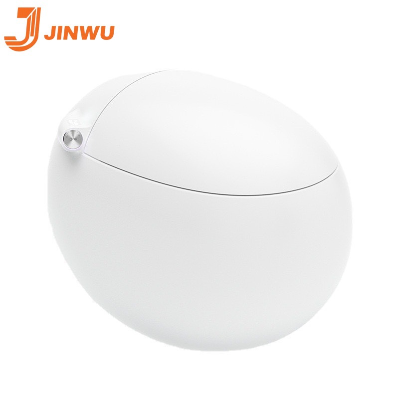inodoro inteligente en forma de huevo tipo integral totalmente automático con tapa volante con tanque de agua escudo de espuma de voz tipo calentamiento instantáneo asiento de inodoro