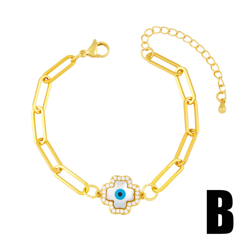 fashion cold wind bracelet inlaid zircon palm demon eye bracelet female