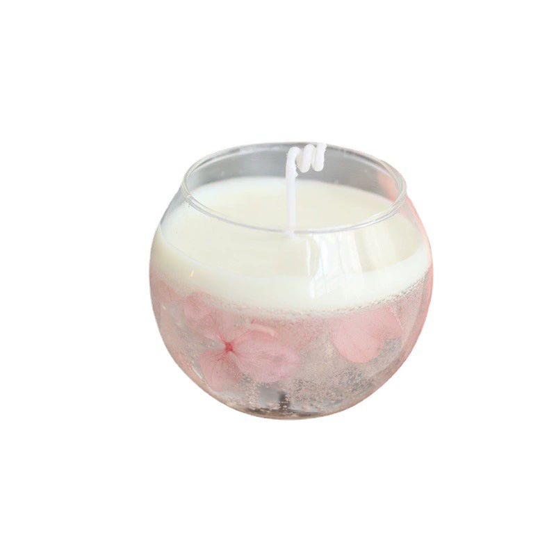 Meimuer прозрачная маленькая шарообразная стеклянная творческая DIY jelly воск засушенный цветок ароматическая свеча чашка