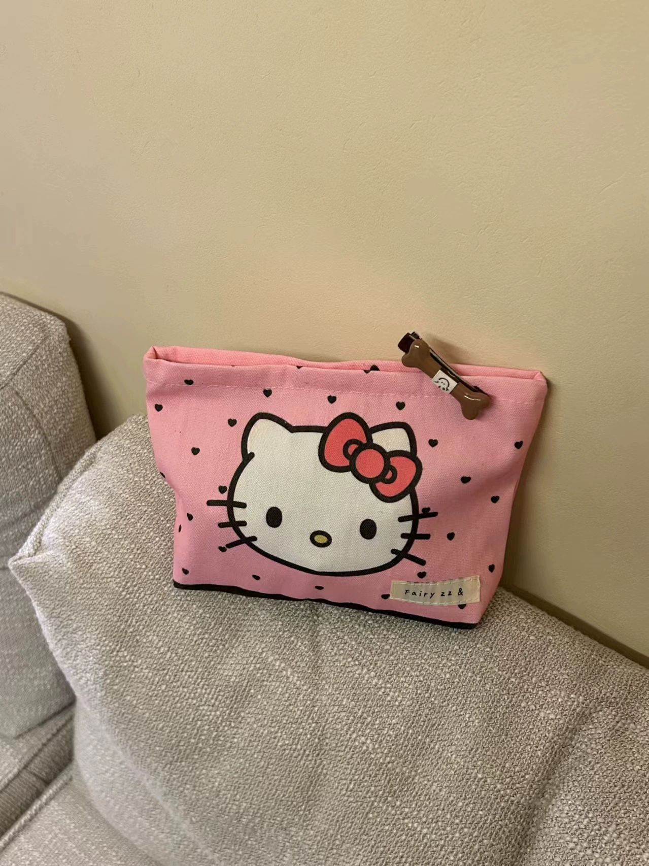 Хендхелд косметичка Hello Kitty, 25×19 см, вместительная пурпурная дорожная сумка–органайзер