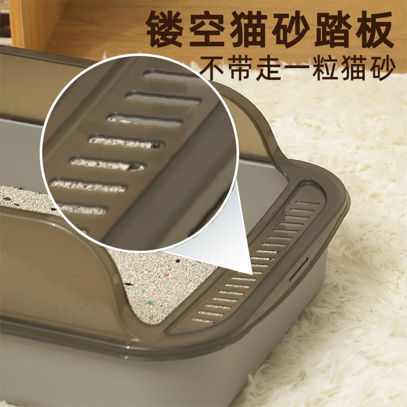 Explosión de arena para gatos semicerrada gran inodoro anti-splash para gatos para aumentar la valla con pala para gatos fábrica directa