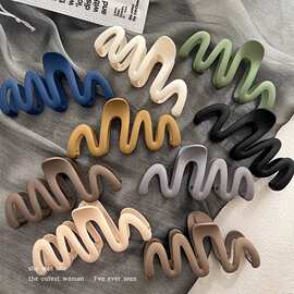 大号波浪抓夹女后脑勺盘头发鲨鱼夹子发量多发卡高级感发夹头饰品