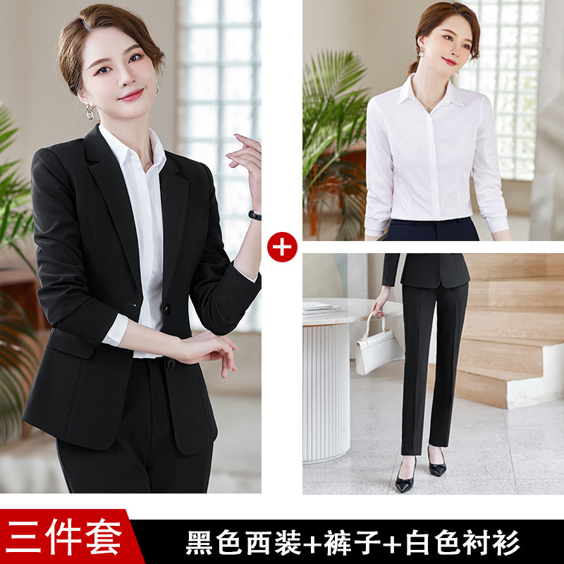 職業スーツセット女性正装2024気質女神范売物部4s店販売ホテルフロント作業服|undefined