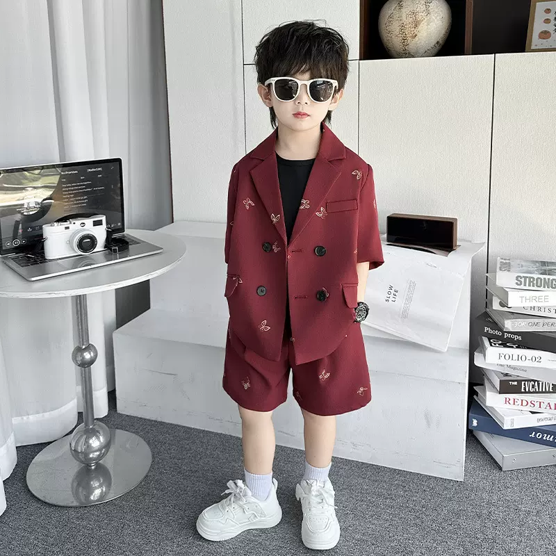 2025秋季新款儿童小西装套装痞帅小少爷西服男孩小主持人花童礼服