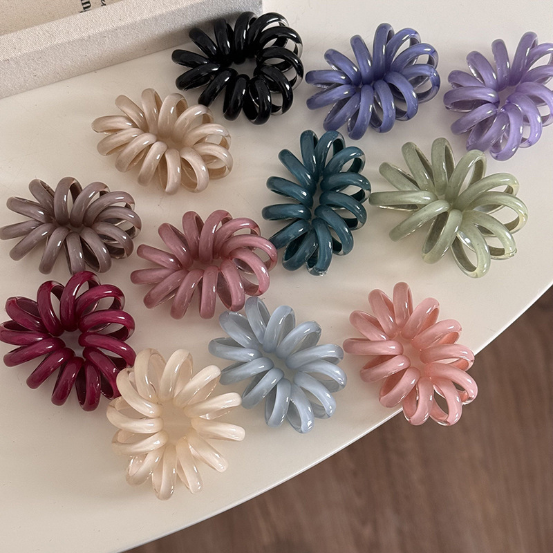 High-elasticity Telephone Wire Hair Ties For Women Hair Accessories_voghion.com