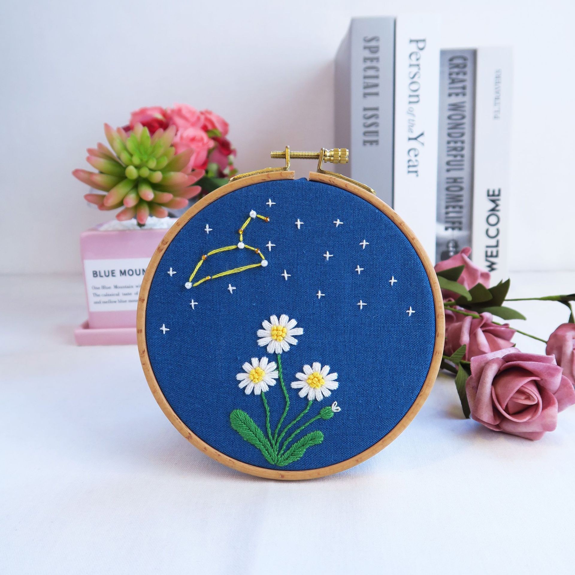 Fábrica al por mayor bordado DIY hecho a mano material paquete matar tiempo principiante creativo tela pequeña pintura