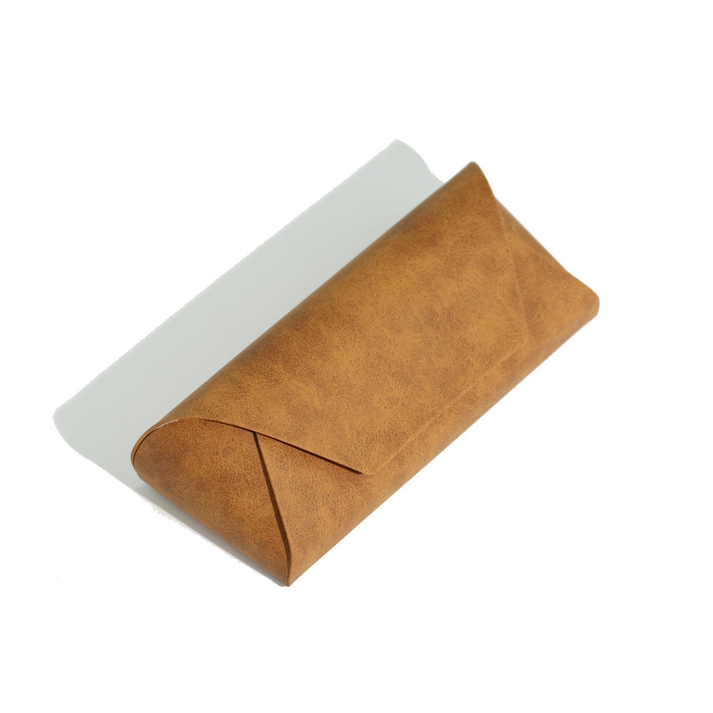 ヴィンテージ牛革製手作りメガネケース、革製近視メガネ・サングラス収納ボックス、高級感のある饅頭型ケース、卸売販売中