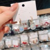 Cute universal earrings with bow from pearl, light luxury style