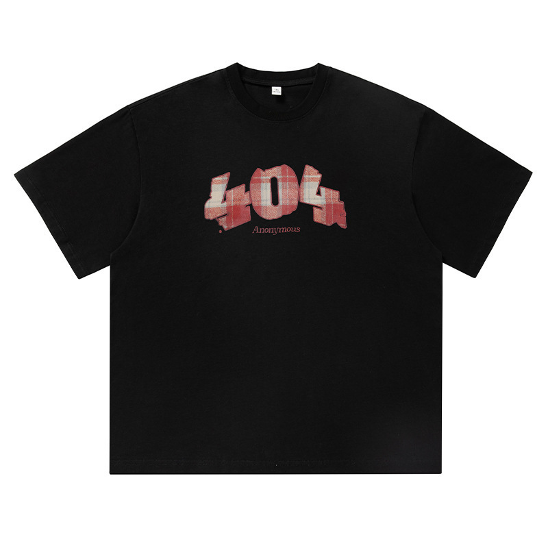 チェック柄デジタルプリント半袖Tシャツ 男女兼用 夏新作 日本風 ゆったり 綿100% 半袖 トレンドブランド ヴィンテージ風Tシャツq|undefined