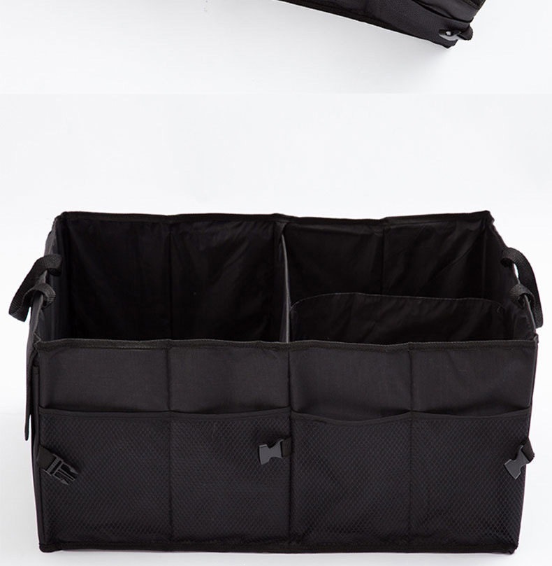 Round Car Storage Box, Car Miscellaneous Bag, Multifunctional Foldable Oxford Cloth Storage Box, Car Trunk