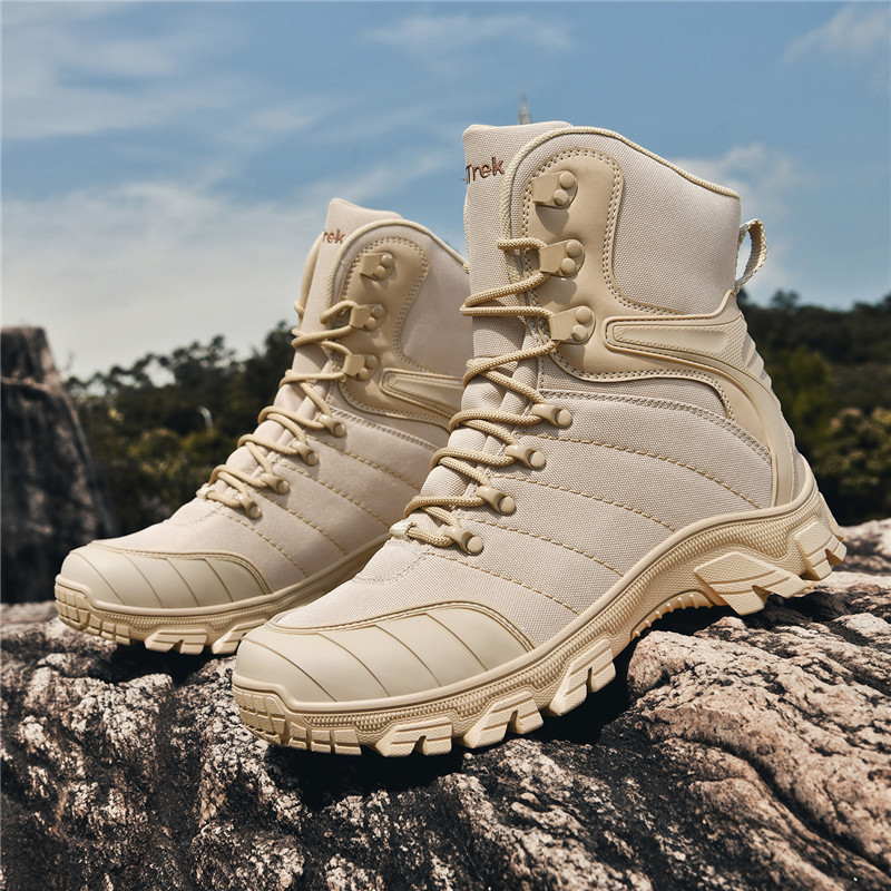 Zapatos de montaña al aire libre de explosión transfronteriza, zapatos de montaña antideslizantes y resistentes al desgaste para hombres, zapatos de montaña de crucero, amortiguación ligera y transpirable