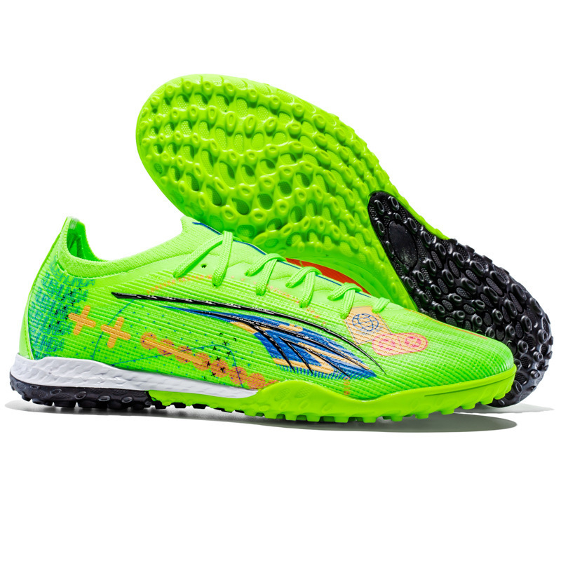 Nuevos zapatos de fútbol transfronterizos para hombres competición profesional AG zapatos de fútbol de clavos largos entrenamiento juvenil TF clavos de fútbol deportivo