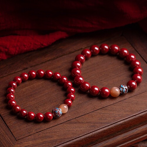 Factory-delivered cinnabar bracelet with high content of purple gold sand lotus commercial gift e-commerce live broadcast