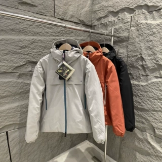 M蒙家兜帽冲锋衣90鹅绒羽绒服连帽三防夹克拉链外套男女同款