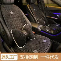 Автомобильная Подушка Four Seasons Универсальный Летний прохладный коврик Хлопок и лен Камелия 2023 Новый вход Роскошная Автомобильная подушка Чехол на сиденье для женщин