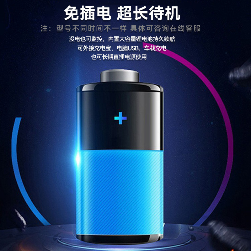 ワイヤレス監視カメラ、家庭用Wi-Fi、携帯電話に接続可能、リモート360度死角なし、プラグなし、屋内キャットアイ|undefined