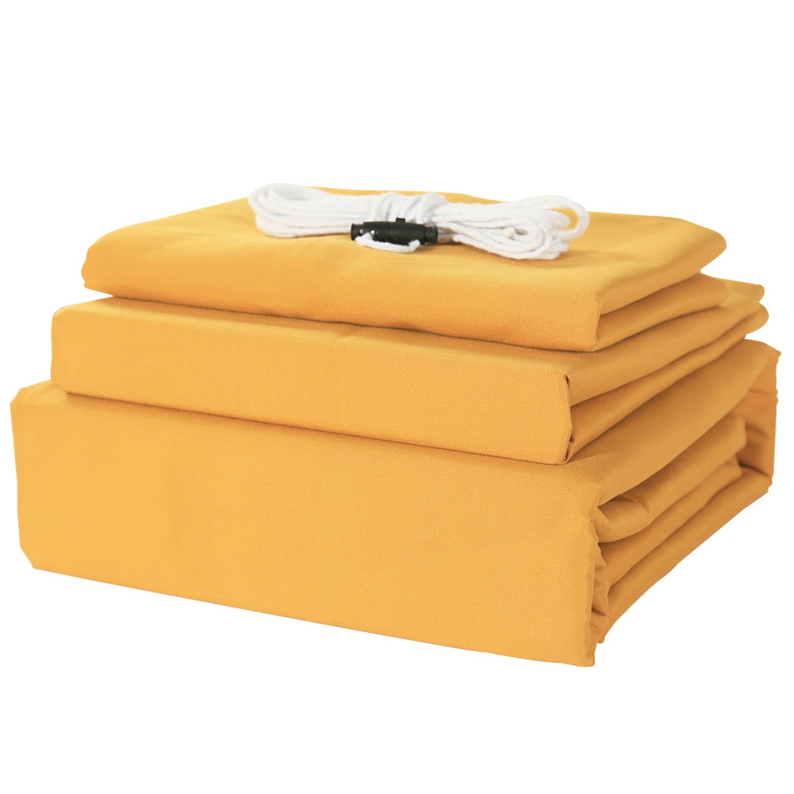 Silla de cama de cordón de color sólido al por mayor de fábrica Juego de ropa de cama cepillada simple de cuatro piezas