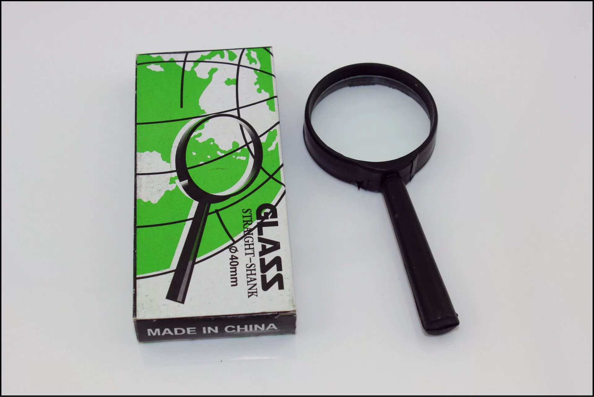 Внешняя торговля Черная прямая ручка 50 мм Старые люди Чтение Пластиковая Лупа Детский сад Учащиеся начальной школы Учебные пособия Увеличение